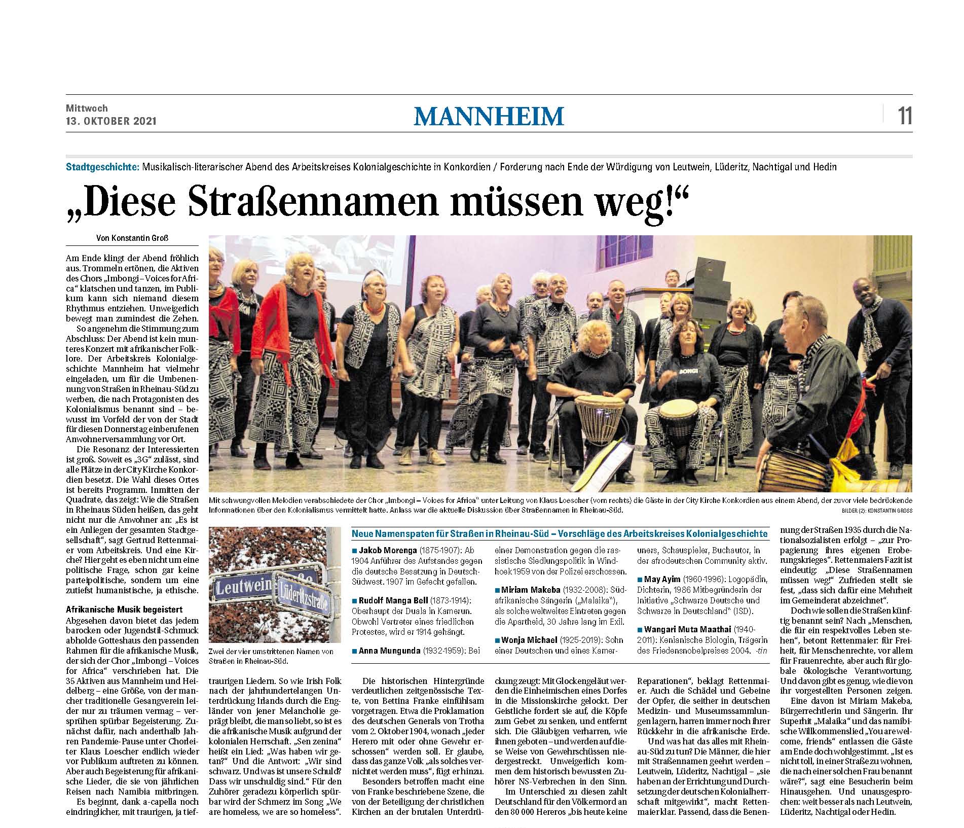 Mannheimer Morgen Konzertbericht